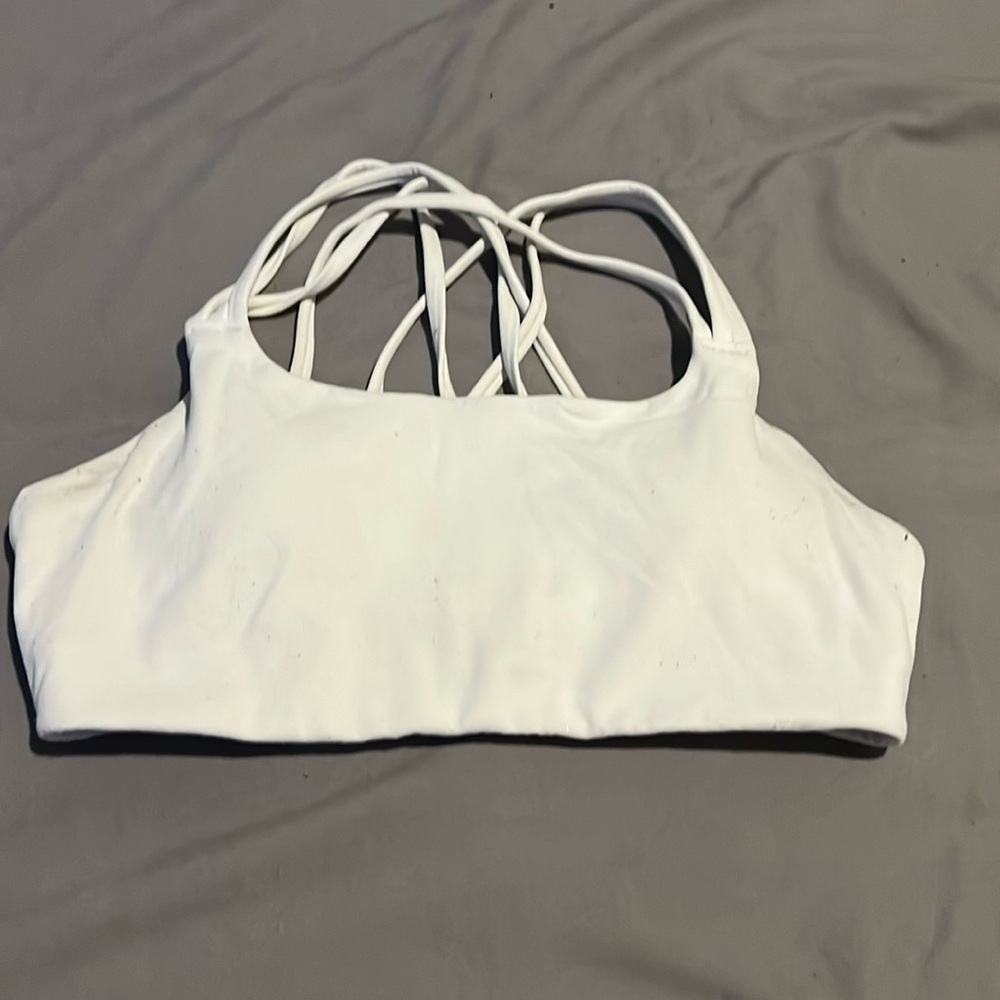 White, athleta bra